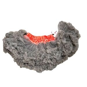Yuli n grace orange gray tutu skirt for girls sz 8